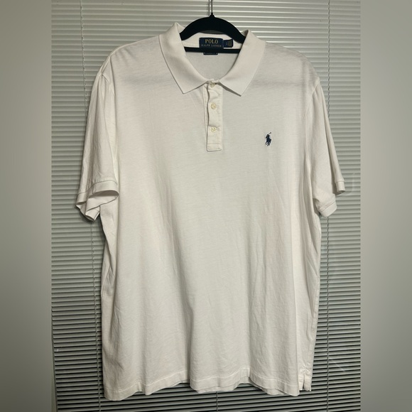 Like New Polo Ralph Lauren White Classic Fit Polo Shirt, Men’s Size Large - Picture 1 of 7